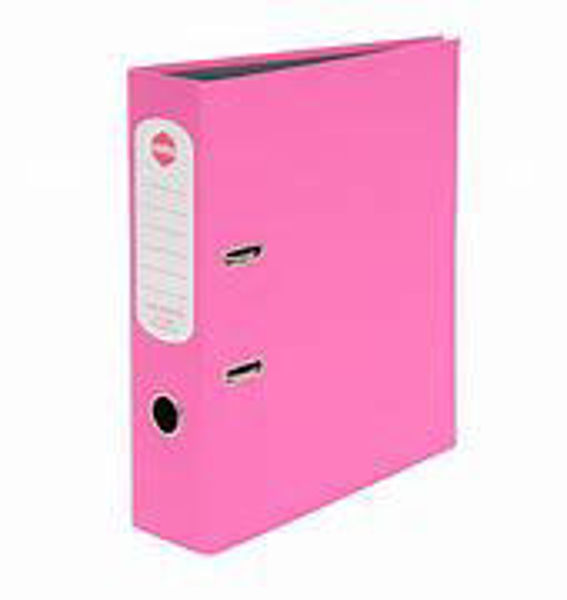 Picture of Lever Arch A4 Pink Marbig Hi-Lites