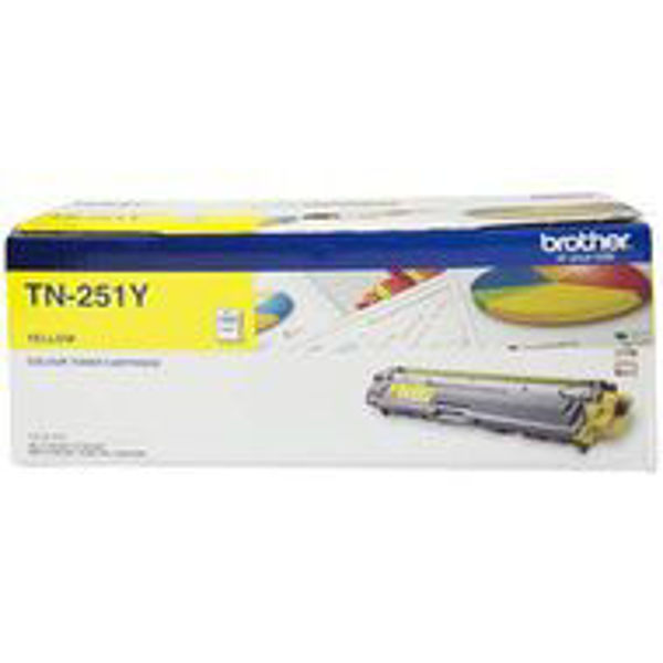 Picture of BROTHER TN251 YELLOW TONER CARTRIDGE
