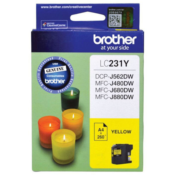 Picture of BROTHER LC231 YELLOW INK CART